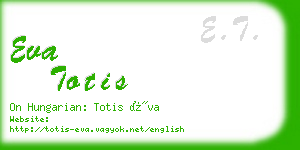 eva totis business card